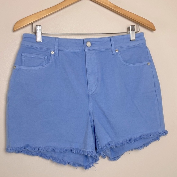 LOFT Pants - Loft Curvy High Rise Frayed Denim Cut Off Shorts Size 27
